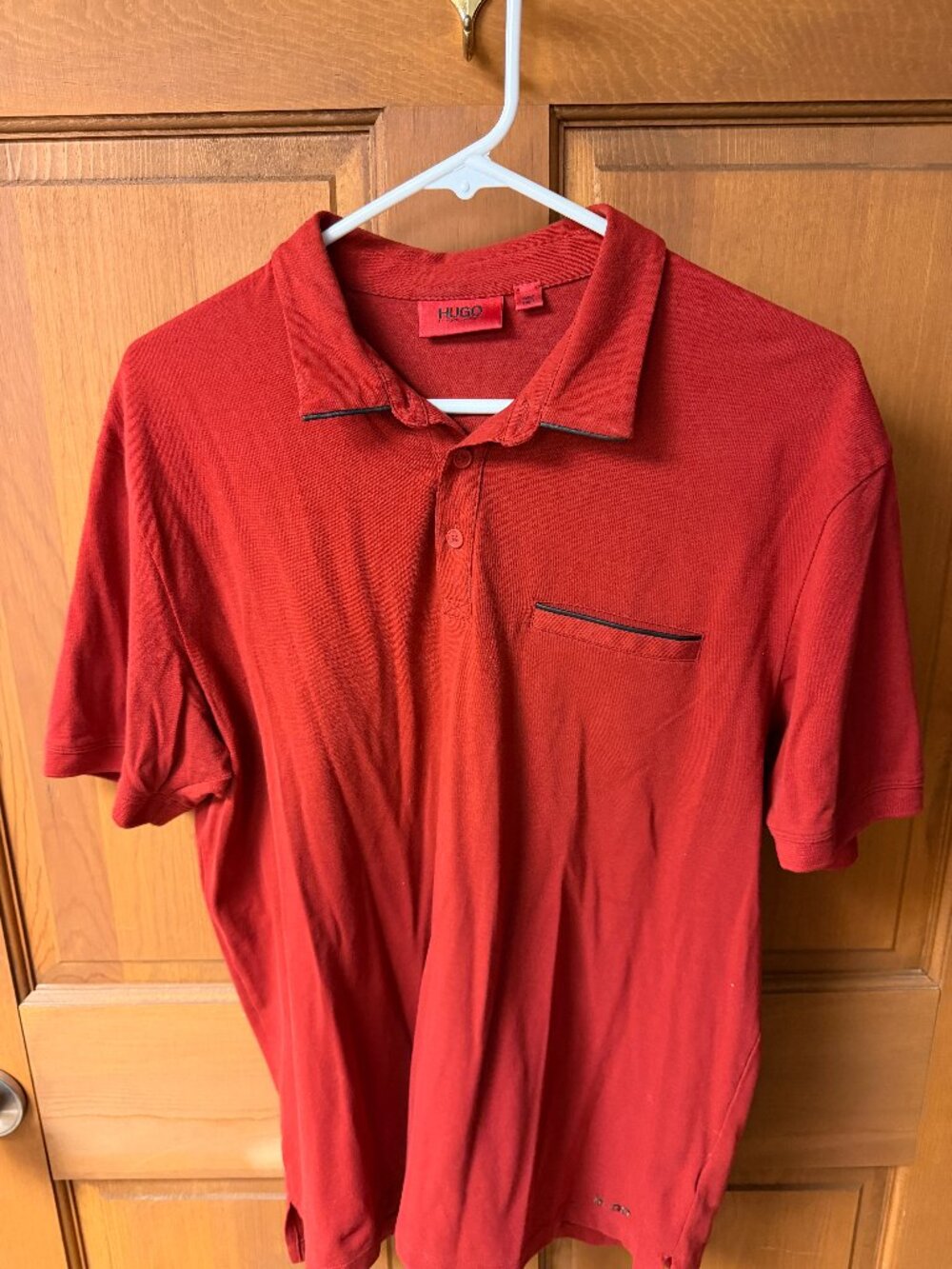 HUGO Men's Red Polo Shirt Size Large In Great Shape